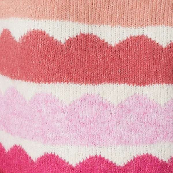 Pink | Striped Oversized Knit Jumper
