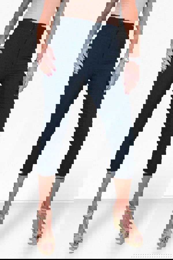 Paulo Due Women's Slim Cropped Capri Stretch Trousers