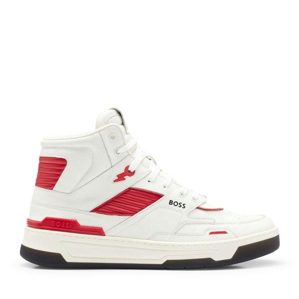 Boss Mens Baltimore Leather Trainers - White