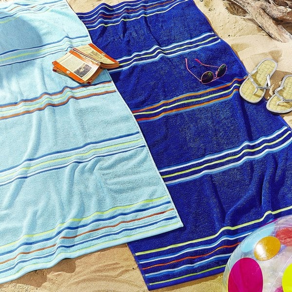 Catherine Lansfield Rainbow Pairs Beach Towel Pair