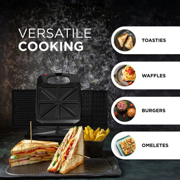 DMD Collective 3-in-1 Toastie Maker with Removable Plates & Grill