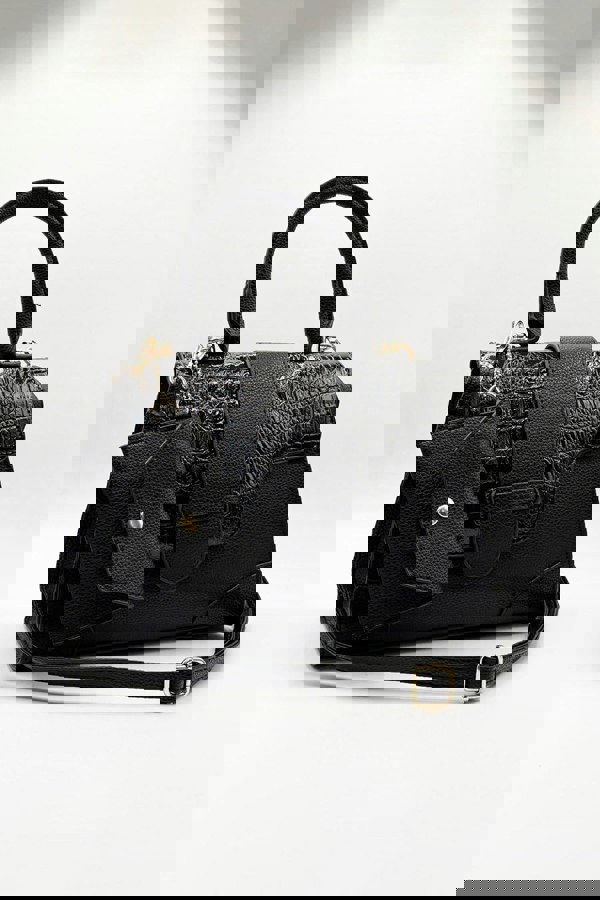 SVNX Patent Croc Top Handle Bag