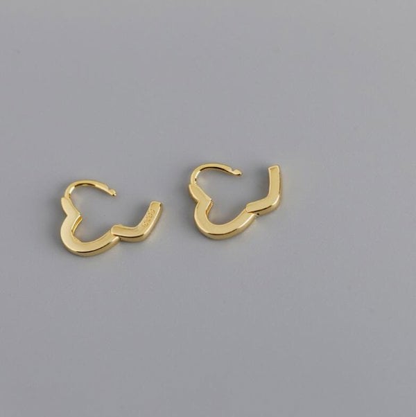 Gold Trip Hollow Heart Hoops