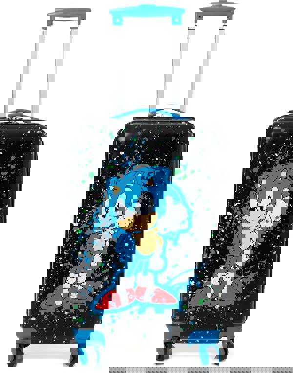 Sonic the Hedgehog Unisex Kids Black Medium Suitcase (One Size)