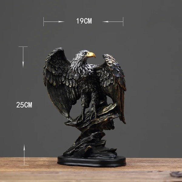 Eagle Statue Resin Ornament - Home & Office Decor Symbolising Wealth, Freedom, and Power | Unique Birthday or Valentine Gift