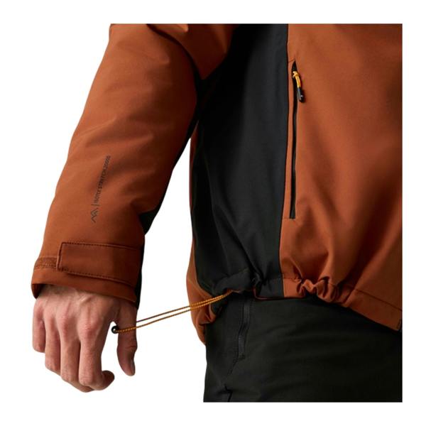 Regatta Mens Highton Two Tone Waterproof Stretch Insulated Jacket - Burnt Henna/Black - 