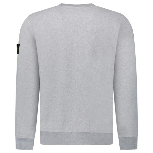 Stone Island Brushed Organic Cotton Sweatshirt Grey - chancefashionco