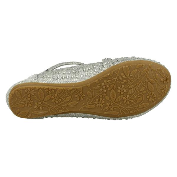 Spot On Girls Spot On Glitter Flat Ballerina Party Shoes H2335