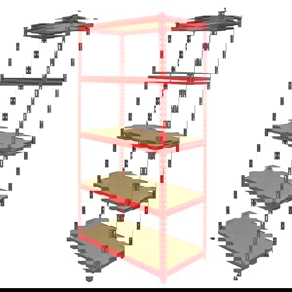 Monster Racking 5 x Z-Rax Red 90cm & Free Mallet