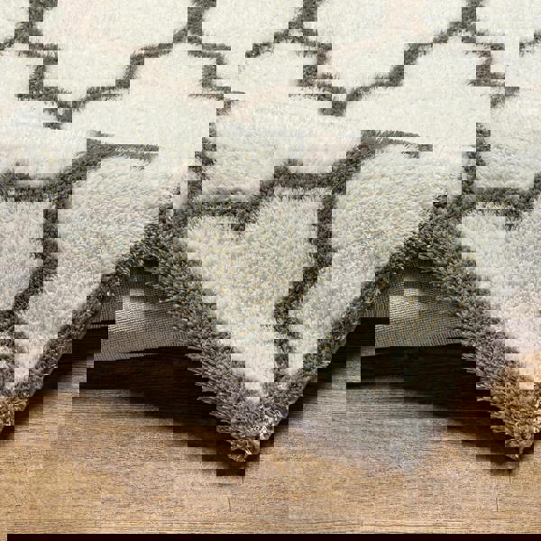 Livabliss Cloudy Shag-Modern Ivory Grey Soft Plush Pile Rug