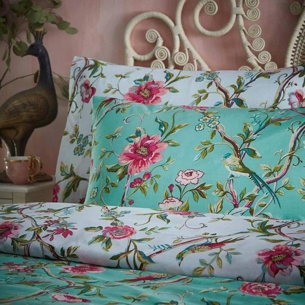 Furn Chinoiserie Vintage Duvet Cover Set - Bright Jade