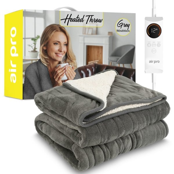 Air Pro Heated Electric Blanket with Digital Controller & 6 Heat Settings - Double 150x200cm