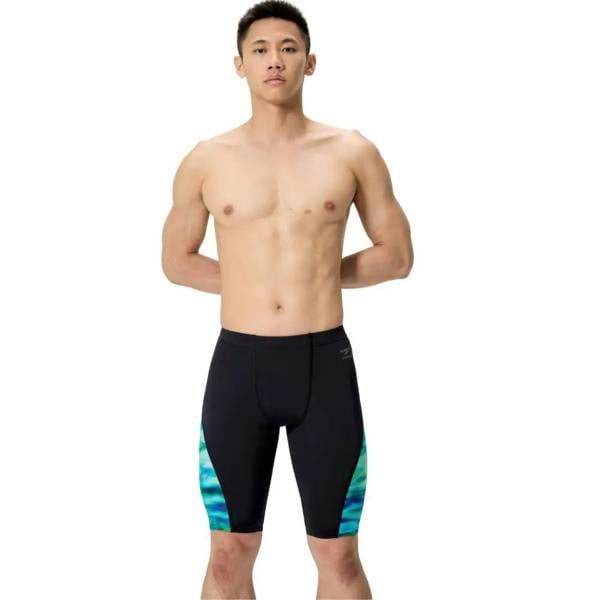 Speedo Club Training Spliced Jammer - Black/Green