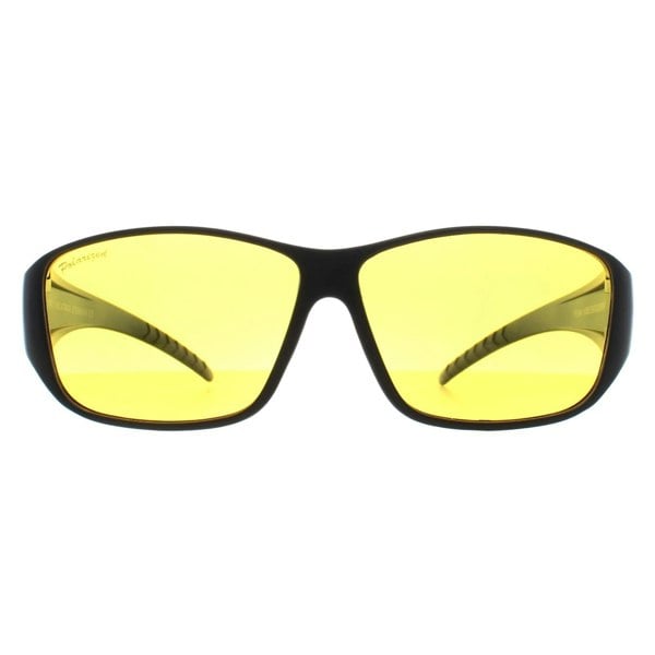 Montana Fit Over Glasses Night Driving Sunglasses FO4 H Matte Black Yellow Polarized