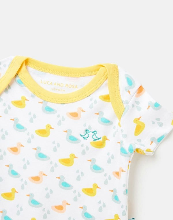 Luca and Rosa Little Ducks Pack of 2 Baby Vests