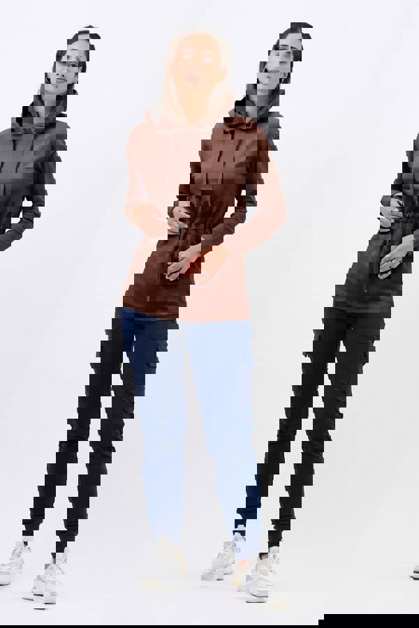 ENORSIA Womens Hooded Tie Waist Sweatshirt