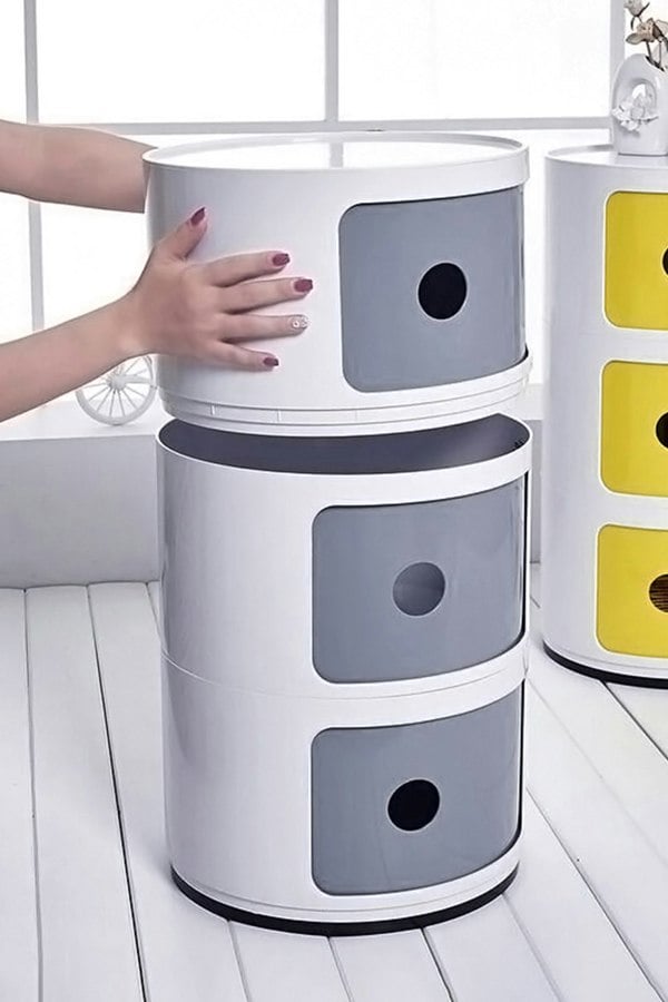 Living and Home Multi-Tiered Plastic Storage Drawer Unit