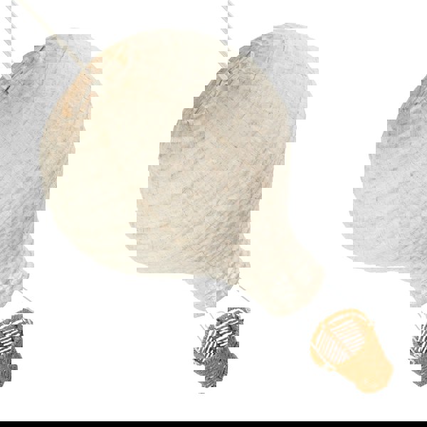 Modern Hot Air Balloon Oatmeal Linen Easy Fit Pendant Lighting Shade Image 4