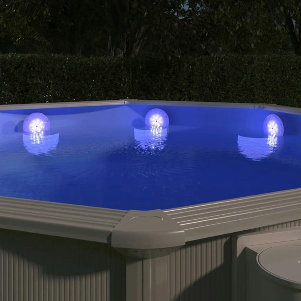 Berkfield Submersible Floating Pool LED Lamp with Remote Control White