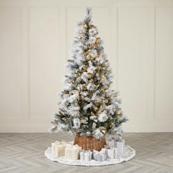 Garden Greatness 7ft Heritage Fir Pre-Lit Flocked Christmas Tree