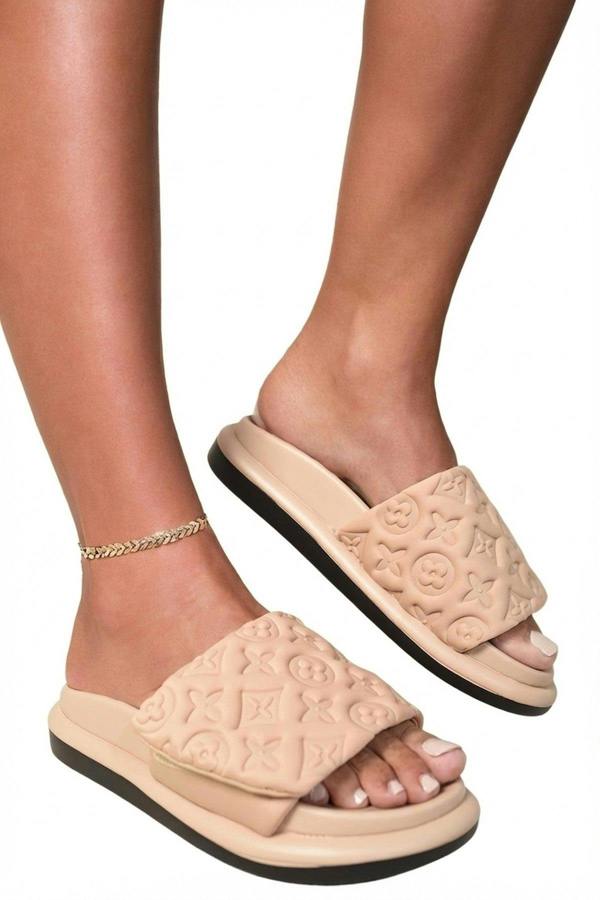 Josie Flatform Sandals - Nude_wb