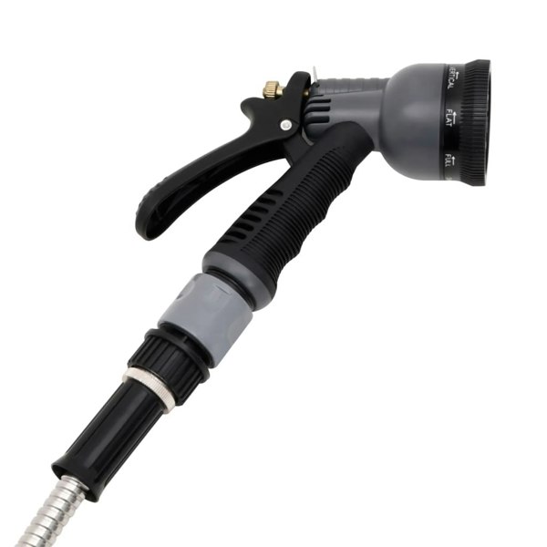 Berkfield Garden Hose with Spray Nozzle Silver 0.6" 15 m Stainless Steel