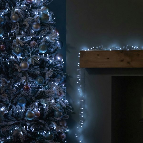 Samuel Alexander 18.7m 750 LED TreeBrights Christmas String Lights with Timer in White on Clear Cable
