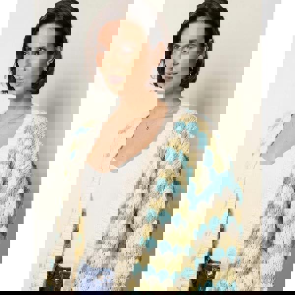 Blue Vanilla Multicoloured Striped Cardigan