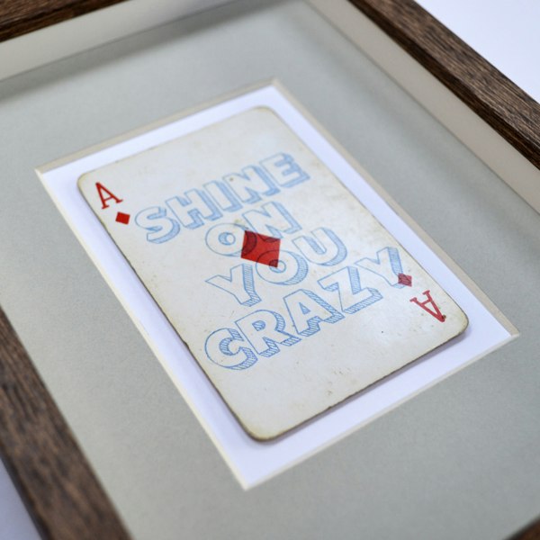 Hands & Hearts Shine on you crazy diamond playing card print