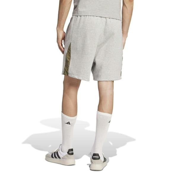 Adidas Mens Colour Block Casual Shorts - Grey Heather Marl - 