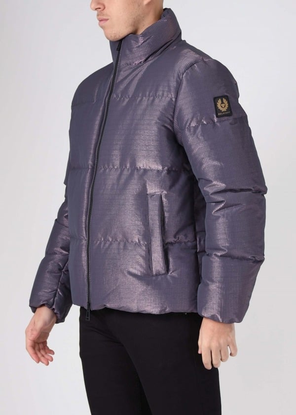 Belstaff Grid Paxton Down Jacket - Dark Garnet Purple