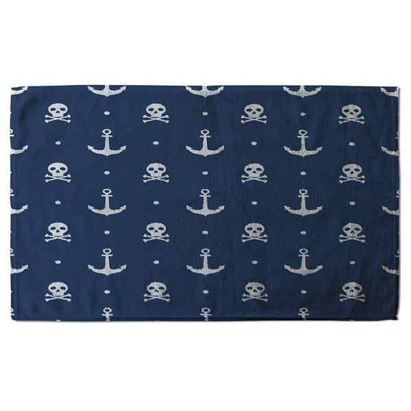 Benjamin Tate Design Anchor with Skull & Bones (Bath Towel)