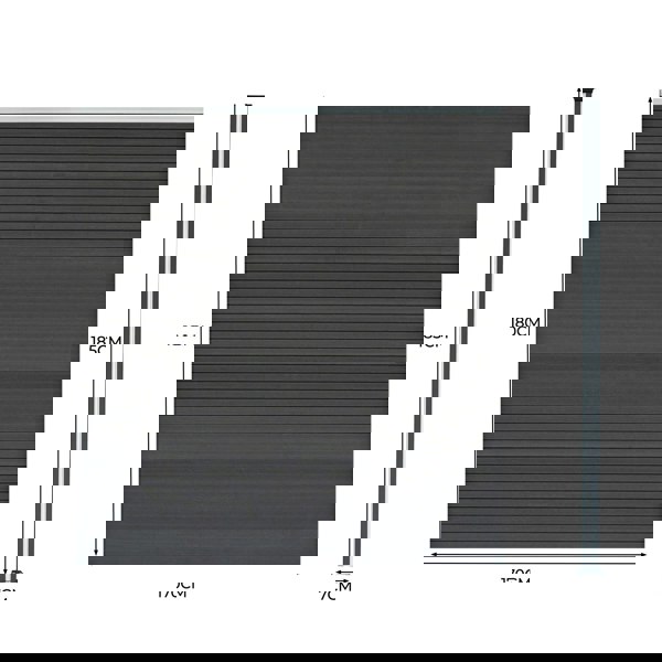 Monstershop Composite Fence Panel & LED Posts x 2 - Grey