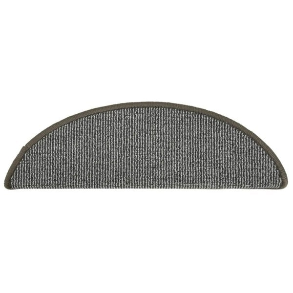 Berkfield Carpet Stair Treads 15 pcs Grey 56x17x3 cm