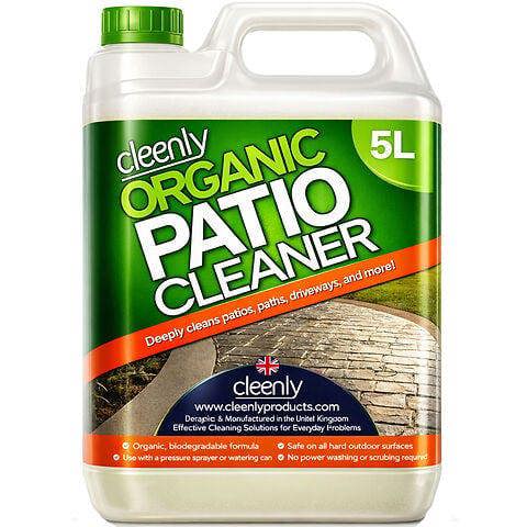 Cleenly Organic Patio Cleaner - For Patios, Driveways, Paths & More - Contains no Bleach or Harsh Chemicals 5L
