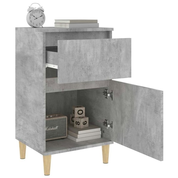 Berkfield Bedside Cabinet Concrete Grey 40x35x70 cm