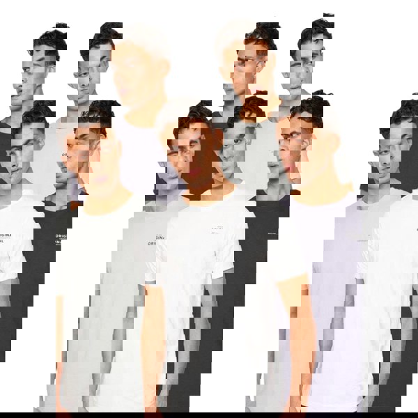 Crosshatch Mens Bailtee T-Shirt (Pack of 5) - Navy/Blue/White