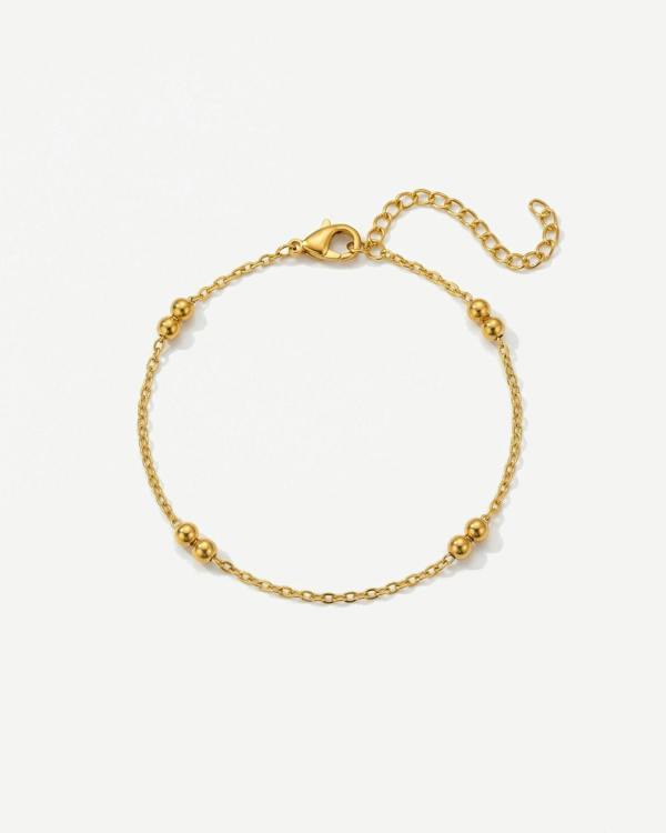 Elk & Bloom 14K Gold Double Beaded Satellite Chain Bracelet
