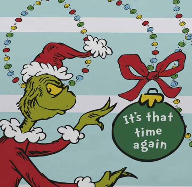 HomeSpace Direct The Grinch It's That Time Again Duvet Cover Set Kid Christmas Bedding