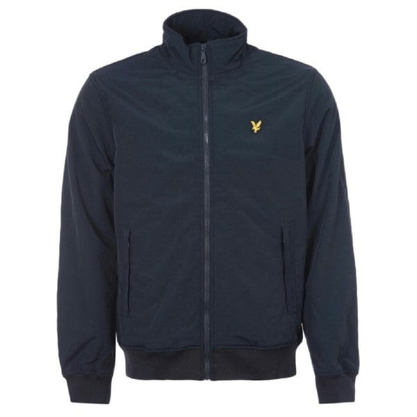 Lyle & Scott Fleece Lined Funnel Neck Jacket - Navy Blue