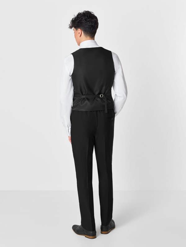 Black suit with double breasted waistcoat