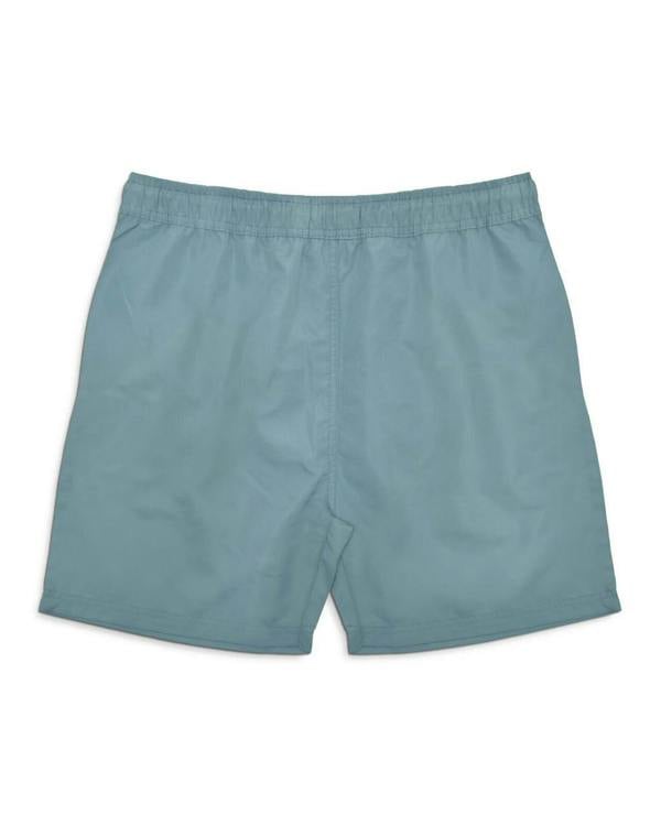 Lambretta Mens Swimming Casual Summer Shorts, light blue swim shorts with elastic waistband.
