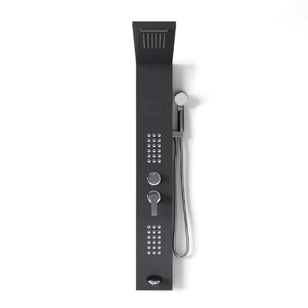 LED Display Shower Panel 5 Function Shower System with Shower Head & Hand Bathroom Shower Living and Home