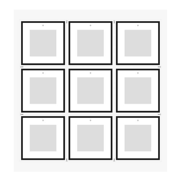 nielsen 9 Piece Gallery Wall Frame Set - Black