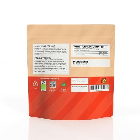 Beyond Shakers Creatine Monohydrate Powder