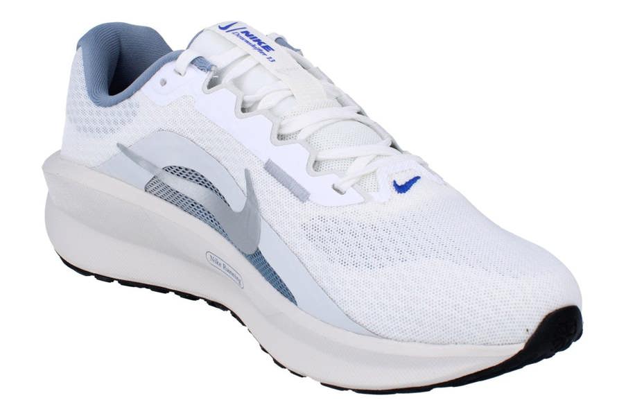 Nike Downshifter 13 Mens Running Trainers Fd6454 Shoes  102 - White Metallic Silver 102 - Photo 3