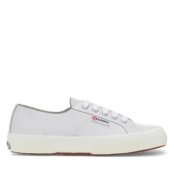 Superga Womens/Ladies 2750 Nappa Leather Trainers - Optical White/Silver/Avorio