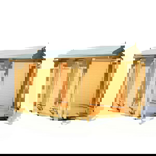 Shire 10x14 Lambridge Corner log cabin 28mm logs