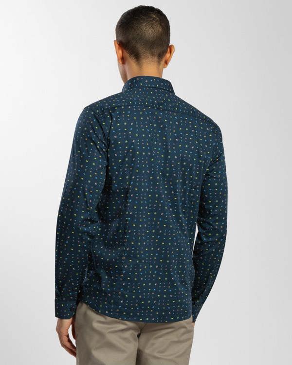 Steel & Jelly Limited Edition Abstract Spot Print Stretch Shirt