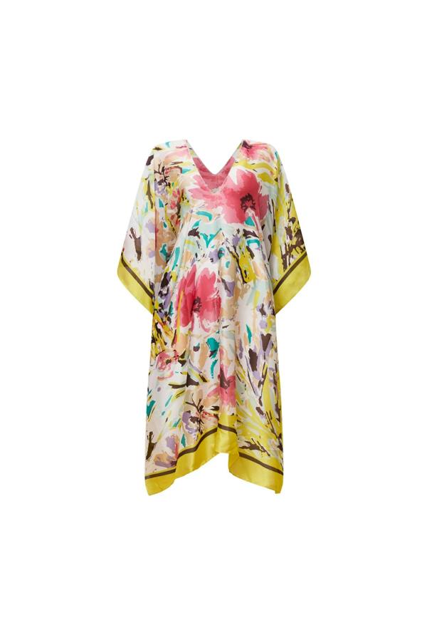James Lakeland Yellow Floral Mosaic Kaftan